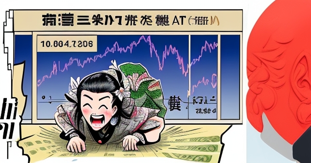 日圓貶值走勢的卡通圖