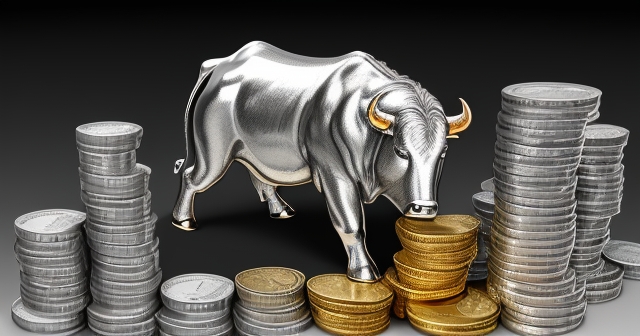 黃金追逐白銀的卡通