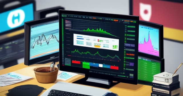 牛市和熊市的卡通圖