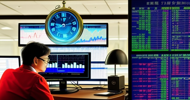 台灣時鐘上的股票交易