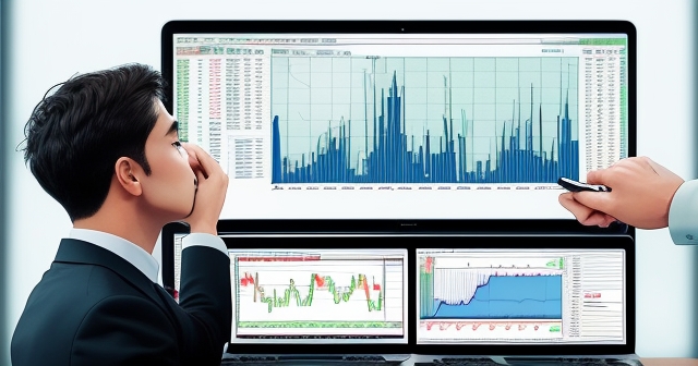 交易者正在查看螢幕上的點差