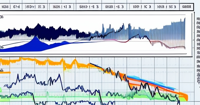 股票下跌的圖表示意圖