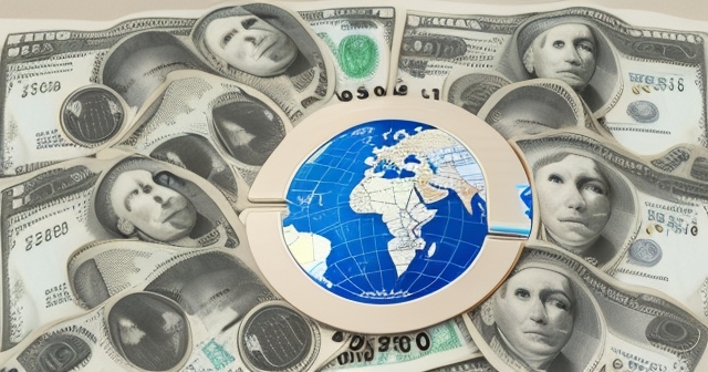 世界地圖上的資金流動