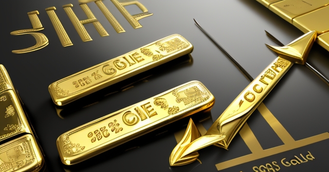 多個金條與向上的箭頭