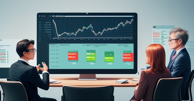 一個平衡的投資組合在桌子上