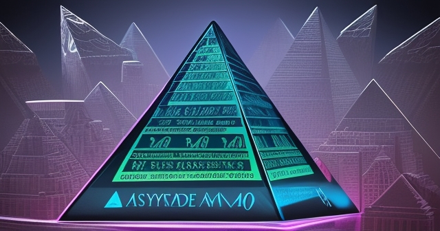 金字塔形狀的交易結構背景為股市