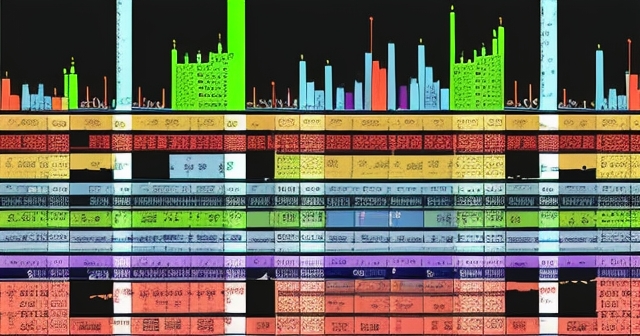 充滿活力的股市分析圖表