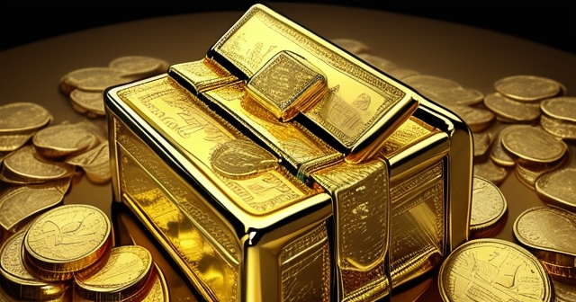 金庫裡堆滿黃金