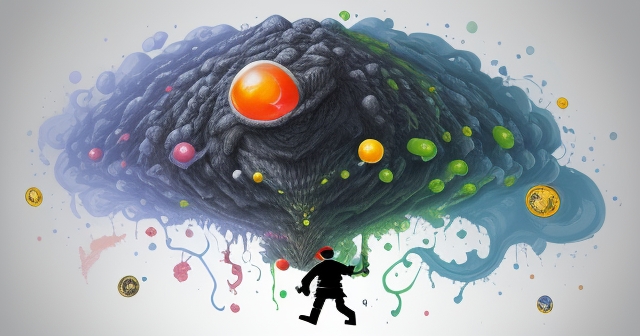 股票市場怪物的插圖