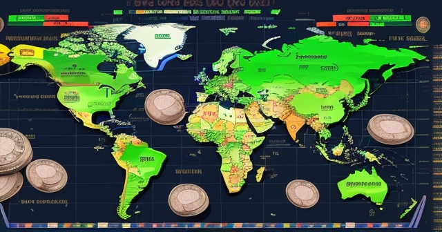 金錢在各國之間流動的示意圖