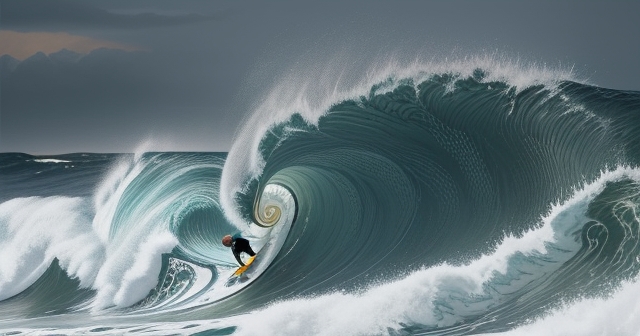 海浪撞擊與黃金比例藝術