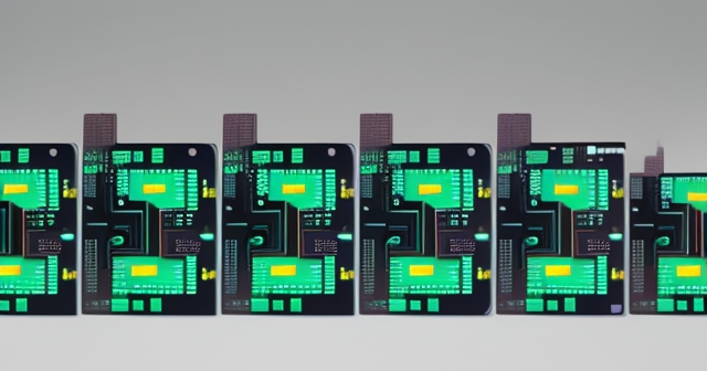 M1 晶片的特寫，色彩鮮豔
