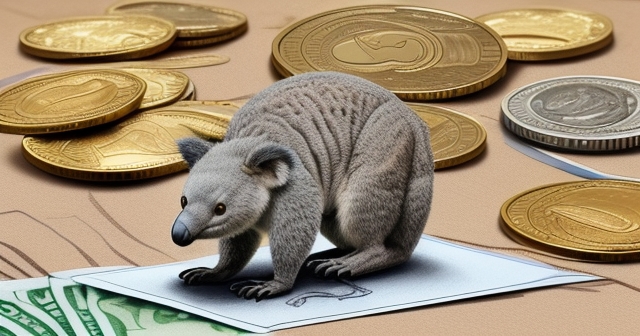 袋鼠與澳元符號繪圖