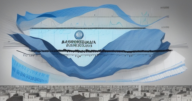 繪製波動的圖表，背景是阿根廷國旗