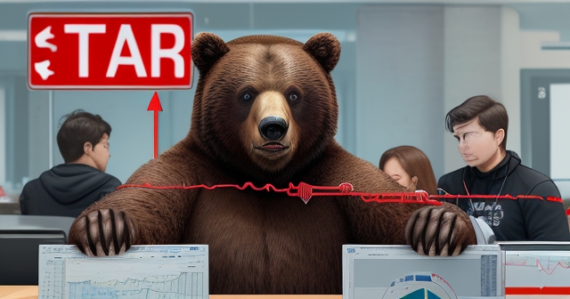 一位交易員在辦公桌前冒汗的圖像