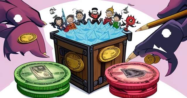 資金雲霄飛車的趣味插圖