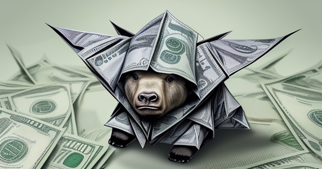 牛市和熊市的美元圖示