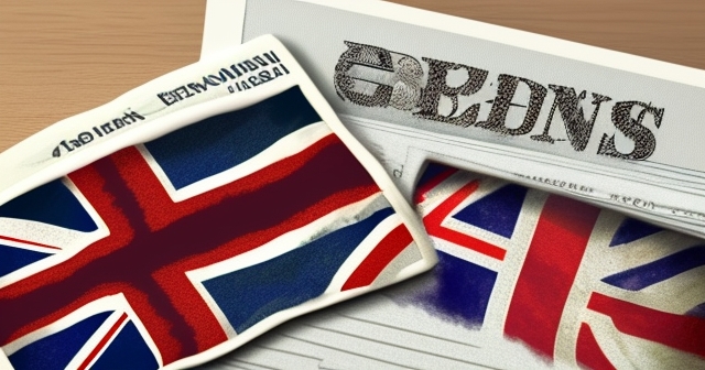 英國國旗與英鎊符號的藝術圖像