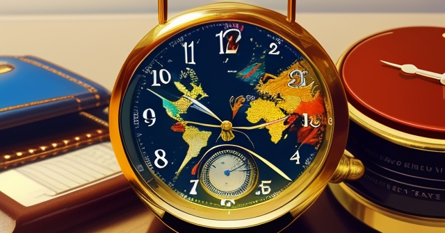 交易時鐘與世界地圖