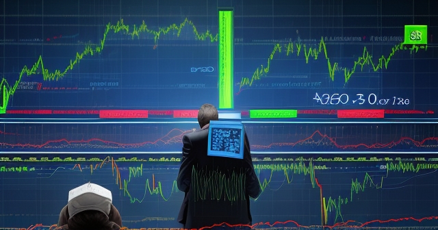 一位擔心的投資者正在觀看股票圖表