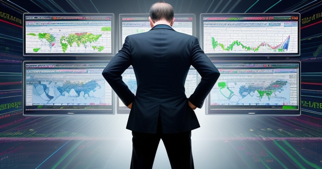 全球地圖與金融符號