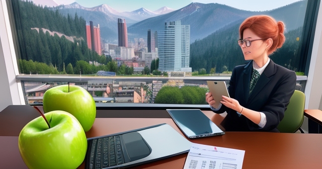 一位投資者開心地拿著蘋果債券