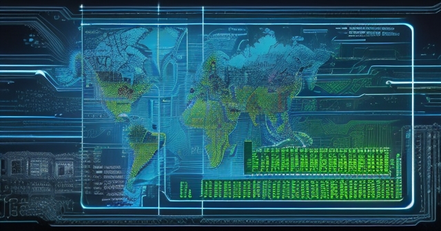 全球地圖，強調半導體供應鏈的分布情況。