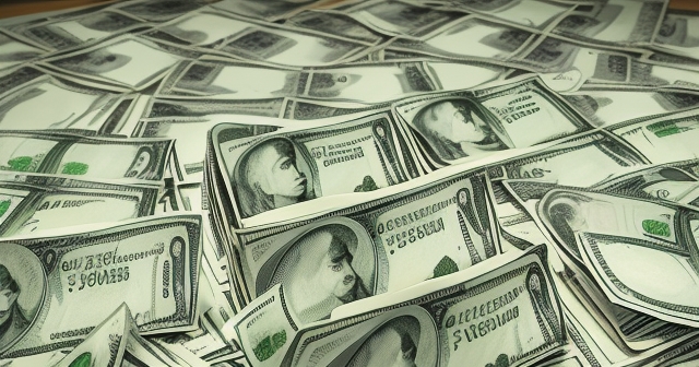 鈔票掉落的情景