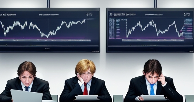 一個人在筆記型電腦上檢視財經新聞