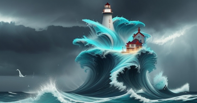 兩隻手拿著水晶球，展望未來投資機會。