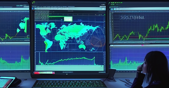 一位交易者在現代工作環境中分析圖表