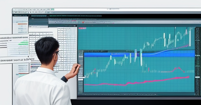 一位交易員正在分析股價