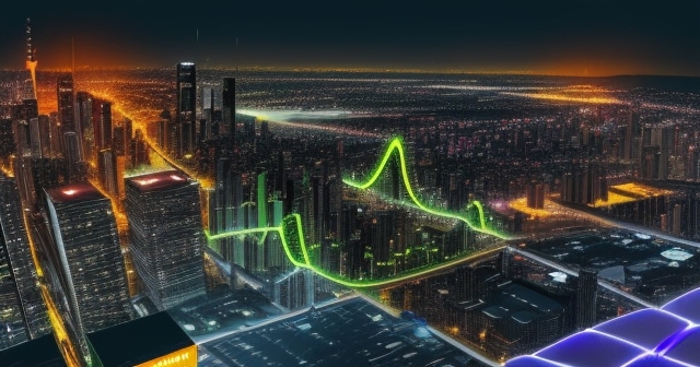 台灣一座充滿可再生能源的城市天際線