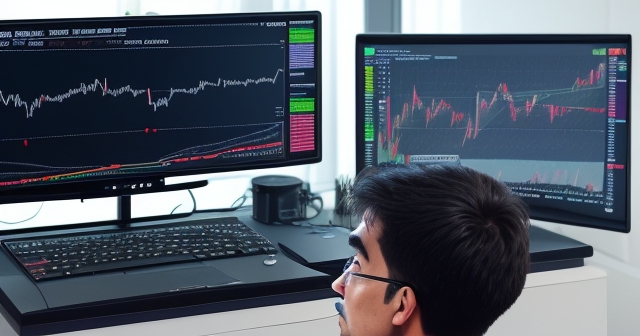 一位交易員正在分析圖表