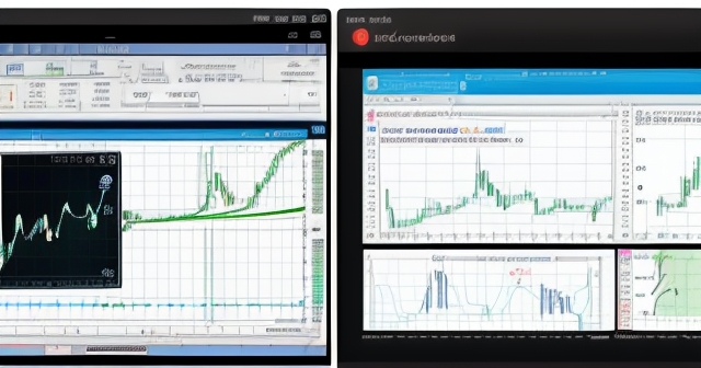 智能手機螢幕上的 MACD 指標顯示