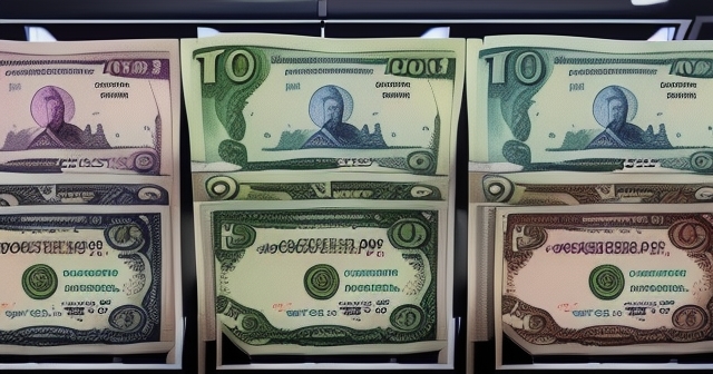 貨幣符號與經濟圖表