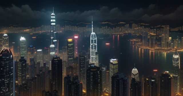 港口天際線的摩天大樓