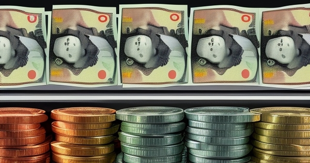 台灣出口挑戰的視覺化圖示，顯示出因貨幣波動而影響的經濟狀況。