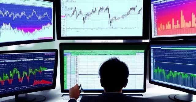 全球金融市場的景象,展示繁忙的交易場面