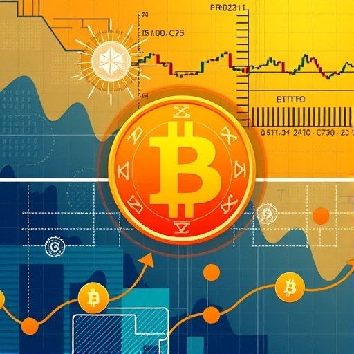 抽象化的加密貨幣交易代表圖