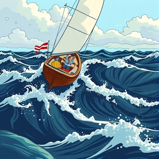 投資者航行在波濤洶湧的金融海洋中，面對潛藏的信用風險。