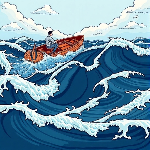 象徵隱藏信用風險的黑暗漩渦，帶來不確定性與挑戰。