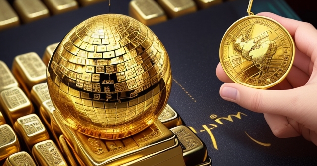 一位投資者正在分析黃金趨勢的畫面