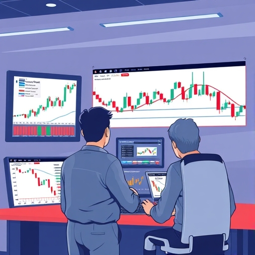 顯示威廉指標及交易者觀察圖表的股市分析工具