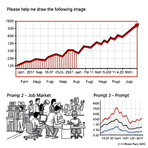繁忙的就業市場插圖,展現各種不同工作場所的畫面。