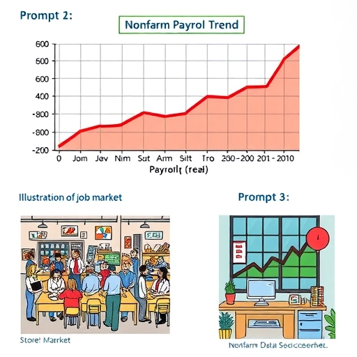 詳細的經濟圖表,顯示非農就業數據的趨勢。