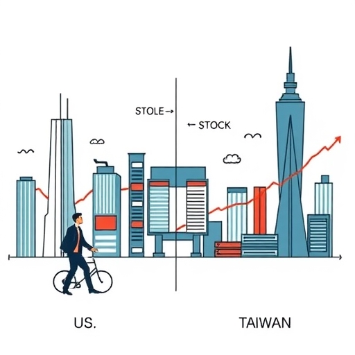美國與台灣股票市場的視覺比較