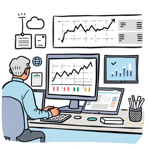 股票市場交易插圖