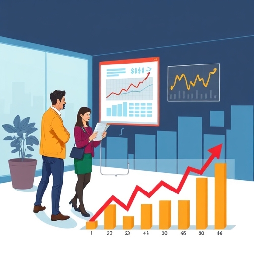 象徵市場復甦的圖示