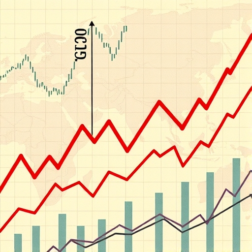 日圓在波動市場中的圖示，顯示匯率變化與不同走勢的圖表